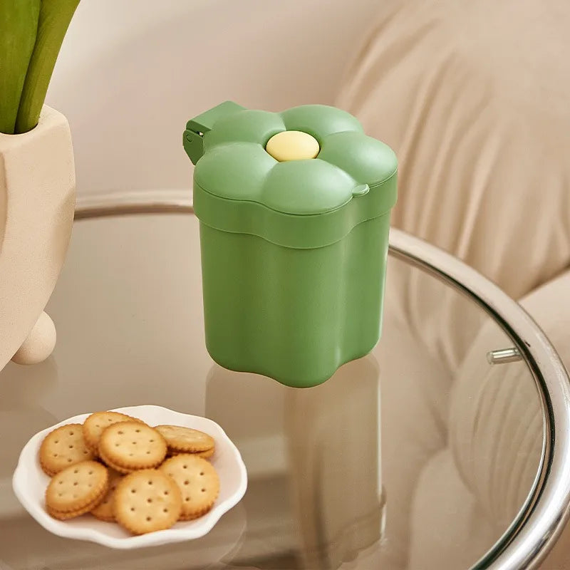 1pc Flower Shape Desktop Trash Can,Household Cute Mini Bins, Bedroom