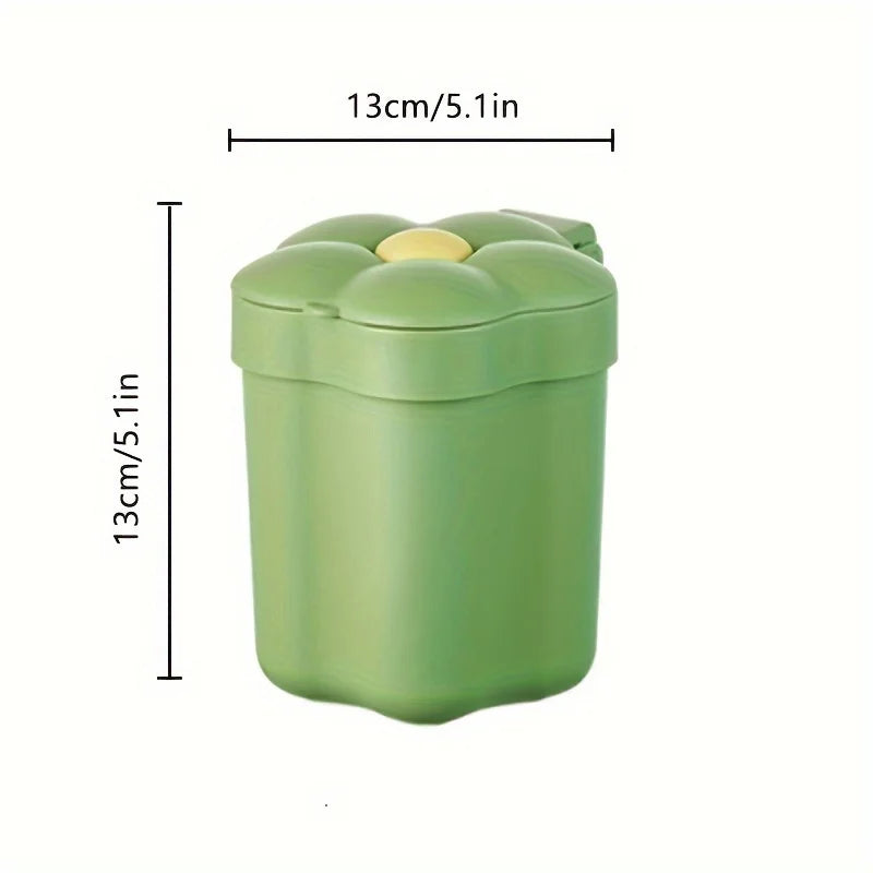 1pc Flower Shape Desktop Trash Can,Household Cute Mini Bins, Bedroom